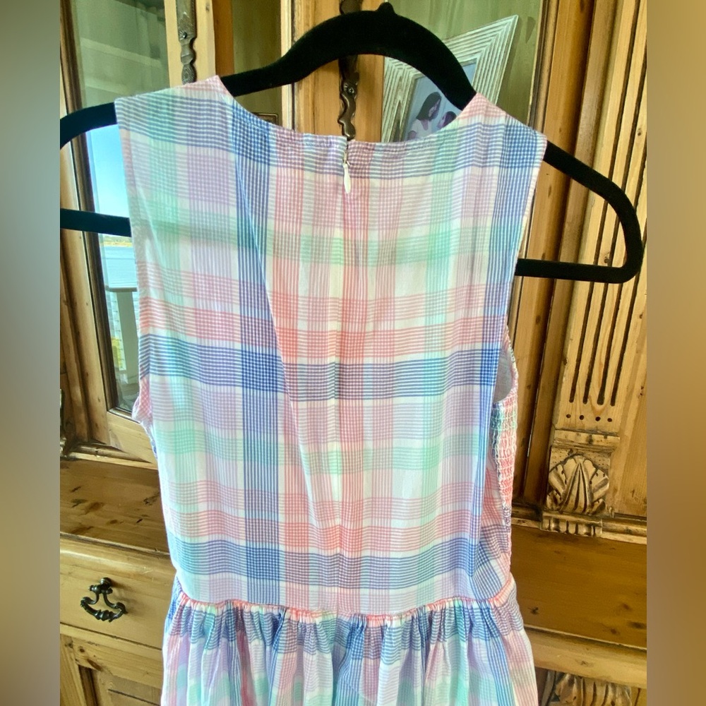 J Crew pastel plaid midi dress, size XXS - Picture 8 of 14
